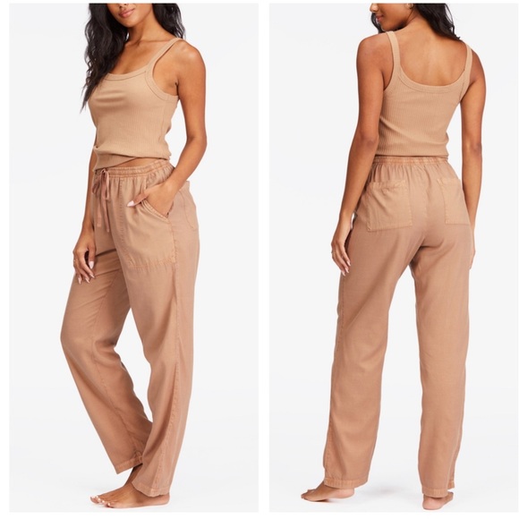 Billabong Pants - BILLABONG Brown / Putty Beachy Keen High Waist Woven Pant Size Various